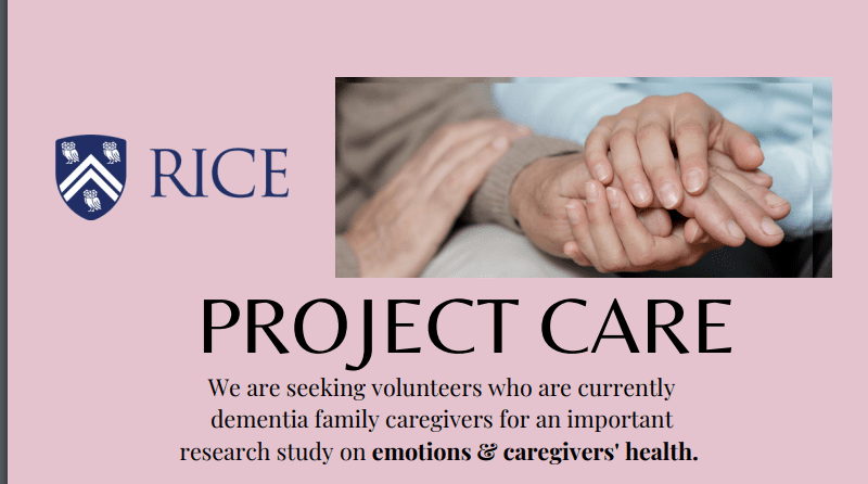 A poster with the words rice project care.